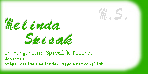 melinda spisak business card